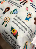 Catholic Saints pillow. Baptism Gift. Mother Teresa, Hail Mary, St. Michael Pillow. Catholic Gift. First Communion Gift. Saint Quotes Pillow