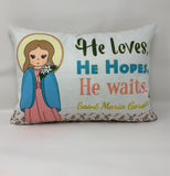Saint Maria Goretti pillow. Baptism Gift. Children's pillow. Nursery Decor Christian Catholic Gift. First Communion Gift. Maria Goretti Gift