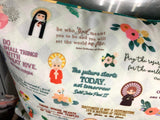 Catholic Saints pillow. Baptism Gift. Mother Teresa, Hail Mary, St. Michael Pillow. Catholic Gift. First Communion Gift. Saint Quotes Pillow