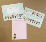 Set of 14 Assorted Saint Note Cards and Saint Patterned Envelopes. Saint Notecard Set. Catholic gift. First communion. Mother Teresa. JPII.