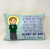 Saint Dominic Savio pillow. Baptism Gift. Dominic Savio Prayer Pillow. Catholic Gift. First Communion Gift. Dominic Savio gift.I am not