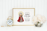 Saint Lydia prayer print. Saint Lydia Wall Art Poster. Nursery Prayer Print. Catholic Poster. Baptism Gift. Acts 16:15 print. Lydia gift.