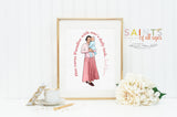 Saint Gianna poster print. Saint Gianna Wall Art Poster. First Communion. Saint Gianna Prayer Print. Catholic Prayer Poster. Kids Saints