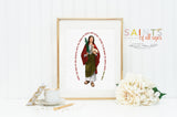 Saint Agnes poster print. St. Agnes Wall Art Poster. First Communion. Kids Room. Prayer Poster. Catholic Poster. Baptism Gift. Agnes gift.