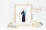 Saint Maximilian Kolbe poster print. St. Max Wall Art Poster. First Communion. Kids Room Print. Prayer Poster. Catholic Poster. Baptism Gift