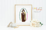 Saint Therese of Lisieux poster print. St. Therese Wall Art Poster. First Communion. Kids Room. Prayer Poster. Catholic Poster. Baptism Gift
