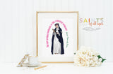 St Rose of Lima poster print. St Rose Wall Art Poster. First Communion. Apart from the cross Quote Poster Catholic Prayer Poster.