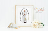JPII Portrait poster print. John Paul II Wall Art Poster. Nursery Art. Kids Room. Prayer Print. Catholic. John Paul Gift. Life with Christ
