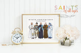 Do not be afraid to be saints poster print. John Paul II, Mother Teresa, Pio, Joan, Maximilian. Catholic Saints Poster Print.