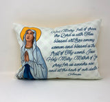 Hail Mary pillow. Baptism Gift. Children's & Nursery Decor, Christian Catholic Gift. First Communion Gift. Hail Mary Gift. Prayer Pillow.