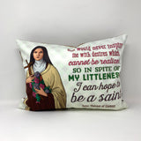 St. Therese of Lisieux pillow. St. Therese prayer pillow. Christian Catholic Gift. Baptism Gift. Saint pillow. First Holy Communion gift.