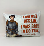 Saint Joan of Arc pillow. Baptism Gift. I am not afraid, I was born to do this. Catholic Gift. First Communion Gift. Kids St. Joan of Arc