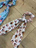 Marian, Sacred Heart and Mary's Garden scarf scrunchies. Marian scrunchie. Mary scrunchie. Sacred heart scrunchie, First communion gift.