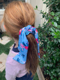 Marian, Sacred Heart and Mary's Garden scarf scrunchies. Marian scrunchie. Mary scrunchie. Sacred heart scrunchie, First communion gift.