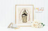 You pay God a great Compliment by asking great things of him. St. Teresa of Avila Print. Christian Wall Art Print. Avila Prayer Print.