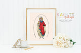 Saint Henry poster print. St Henry Wall Art Poster. Nursery Art. Kids Room. Prayer Print. Catholic. Henry Prayer. Pray our kingdom