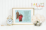 Saint Peter and Paul poster print. Peter and Paul Wall Art Poster. Nursery Art. Kids Room. Prayer Print. Catholic. Peter and Paul Prayer.