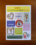 Scratch off Catholic Saint Quote Cards. Saint Note Cards. Scratch off Saint Notes. Catholic valentine. JPII, Mother Teresa, Therese, St Max