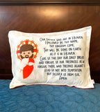 Catholic Prayer standard bedding pillow case. Baptism Gift. Hail Mary, St. Michael Pillow. Catholic Gift. First Communion Gift. Our Father.