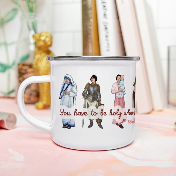 You have to be holy where you are Coffee Mug. Saint Teresa of Calcutta Mug. Mother Teresa Gift. Catholic Women Saint Mug. Catholic Gift.