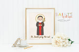 Saint Jacob prayer print. Saint Jacob Wall Art Poster. Nursery Prayer Print. Catholic Poster. Baptism Gift. Saint Jacob Gift.