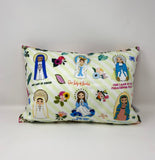 Marian pillow. Our lady Pillow. Baptism Gift. Children's & Nursery Decor, Christian Catholic Gift. First Communion Gift. Marian print pillow