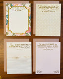Set of 8 Assorted Saint Note Cards with raised foil and Envelopes. 8 Flat foil Saint Card Set. Catholic gift. First communion.
