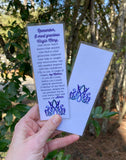 Auspice Maria Bookmarks. Set of 5, 10 or more Flat Cards 2x6 Catholic Saints bookmarks. First communion. Memorare Bookmark