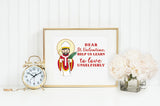 St Valentine poster print. St Valentine Wall Art. First Communion. Kids Room Prayer Poster. Baptism Gift. St Valentine Gift