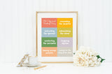 Corporal and Spiritual Works of Mercy poster prints. Catholic Works of Mercy prints. First Communion. Catholic Poster. Baptism Gift