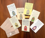Set of 7, Seven Sacrament Folded Greeting Cards. Catholic gift. Communion. Baptism, Wedding, Holy Orders, First Reconciliation, Confirmation