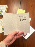 Set of 5 Baptism Folded Greeting Cards. Catholic gift. Catholic Baptism cards. St Vincent Ferrer Baptism card.