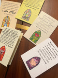 Set of 7, Seven Sacrament Folded Greeting Cards. Catholic gift. Communion. Baptism, Wedding, Holy Orders, First Reconciliation, Confirmation