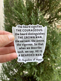 3" Vinyl Waterproof Saint Augustine Stickers. A bearded man Water bottle Stickers. The beard signifies. Catholic Gift.