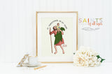 St. Christopher poster print. Saint Christopher Wall Art Poster. Nursery Art. Kids Room Print. Prayer Print Poster. Catholic Poster.