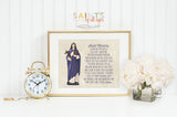 Saint Monica poster print. Catholic Wall Art Poster. First Communion. Saint Monica of Hippo Poster. Saint Monica Gift. St Monica Poster.
