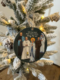 All you Holy Men and Women, pray for us Wooden Christmas Ornament. Baptism Gift. Saint Catholic Christmas Gift. First Communion Gift.
