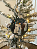 All you Holy Men and Women, pray for us Wooden Christmas Ornament. Baptism Gift. Saint Catholic Christmas Gift. First Communion Gift.