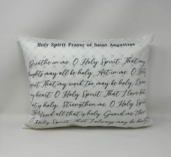 Saint Augustine pillow. Baptism Gift. Holy Spirit, prayer of Saint Augustine. Saint Augustine gift. Catholic Gift. First Communion.
