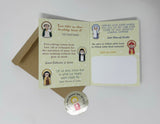 LOVE IS Saint Quote Cards. 3x4 folded Saint Note Cards with stickers. Saint Quotes on Love. Catholic valentine. JPII, Mother Teresa, Therese