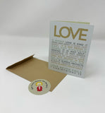 LOVE IS Saint Quote Cards. 3x4 folded Saint Note Cards with stickers. Saint Quotes on Love. Catholic valentine. JPII, Mother Teresa, Therese