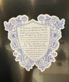 4 x 4" Static Cling Morning Offering prayer Sticker. O Jesus through the Immaculate Heart of Mary Static Cling Sticker. Prayer static Decal