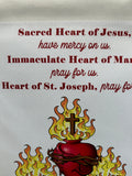 Sacred Hearts of Jesus, Mary and Joseph Garden flag. Catholic gift. Catholic Christmas. JMJ garden. JMJ Gift. Sacred Heart Garden.