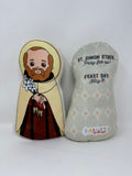 Saint Simon Stock Stuffed Doll. Saint Gift. Easter Gift. Baptism. Catholic Baby Gift. Saint Simon Gift. St Simon Children's Doll.
