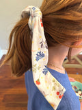 Marian, Sacred Heart and Mary's Garden scarf scrunchies. Marian scrunchie. Mary scrunchie. Sacred heart scrunchie, First communion gift.