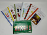 Set of 7 Catholic Kids Coloring Books. 6x9 Catholic Saints Coloring Book Gift Set. Saint Coloring. First communion. Mass Bag Rosary Coloring