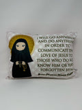 Saint Frances Xavier Cabrini pillow. I will go anywhere. Catholic Gift. Baptism Gift. Saint pillow. First Holy Communion gift. Cabrini Gift.