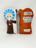 Saint Benedict Stuffed Doll. Saint Gift. Easter Gift. Baptism. Catholic Baby Gift. Benedict Gift. Saint Benedict Doll. Benedict Gift.