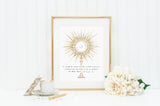 Saint Padre Pio print. First Communion. It would be easier for the world to survive without the sun than to do so without the Holy Mass