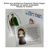 St Katharine Drexel poster print. Saint Katharine Wall Art Poster. First Communion. Union with God alone Poster. Catholic Gift. Baptism
